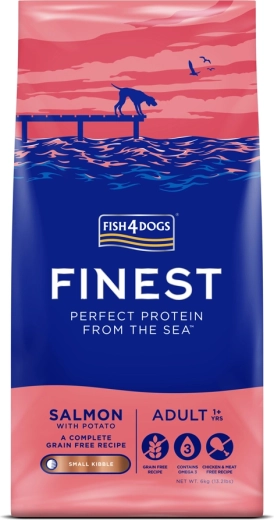 Fish4Dogs Finest mažos granulės suaugusiems šunims – lašiša su bulvėmis 6 kg
