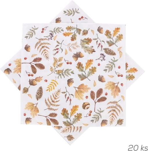 Popierinės servetėlės rudens 33 × 33 cm (20 vnt.)