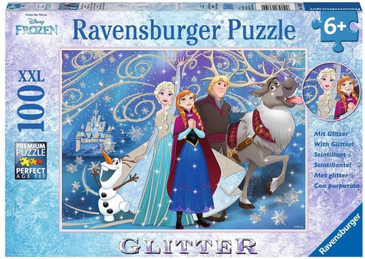 XXL dėlionė 100 vnt. Ledo karalystė Spindintis sniegas