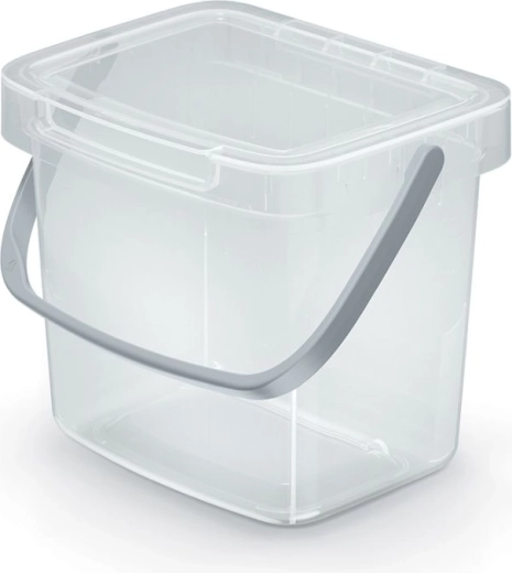Šiukšliadėžė 3 l skaidri SYSTEMA Q COLLECT