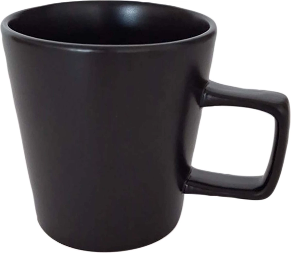 Keramikinis puodelis Kitchisimo matinės juodos spalvos 350 ml