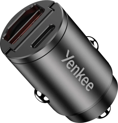 30W USB‑C/USB‑A Car Charger with Power Delivery and Quick Charge