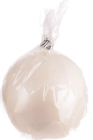 Glossy rose gold ball candle 8 cm