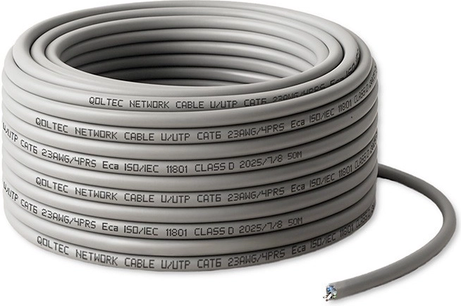 Patch cable UTP CAT6 50 m gray – copper conductor for gigabit LAN