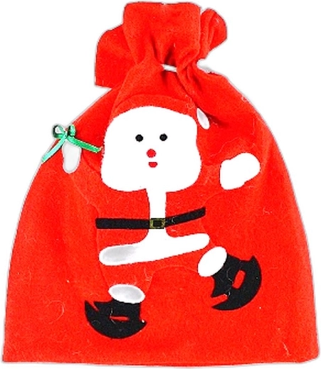 Christmas felt gift bag red - 1 piece