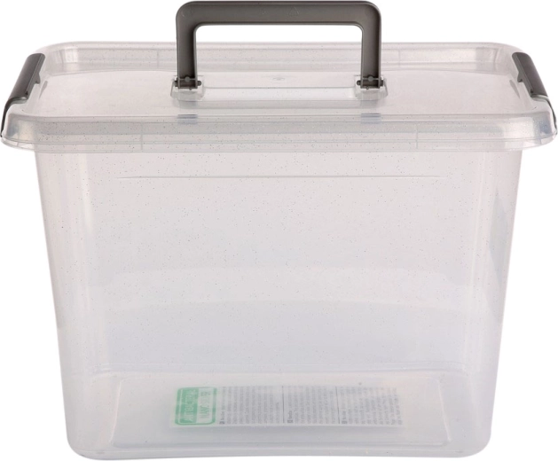 Antibacterial storage box with lid and handle, 19 L