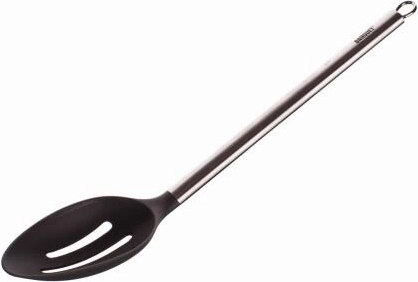 Virtuvinis šaukštas su skylutėmis 33 cm iš nailono ir nerūdijančio plieno