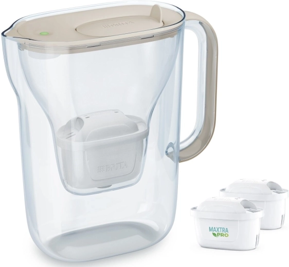 Style Essential Water Filter Jug 2.4 l, sand + 2 filter cartridges