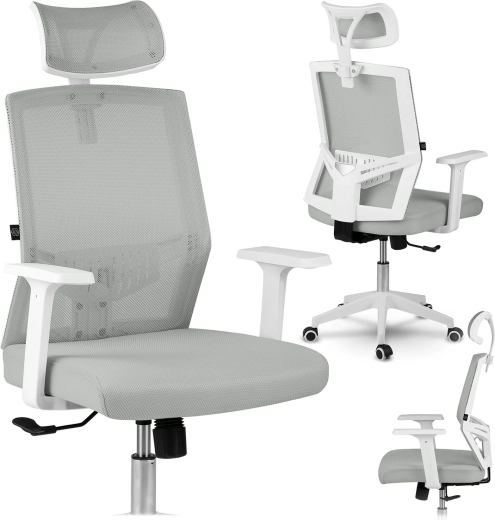 Ergonomiška biuro kėdė iš mikro tinklelio Sofotel Rotar, pilka
