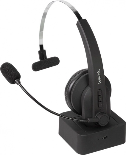 Bluetooth headset with microphone and charging dock