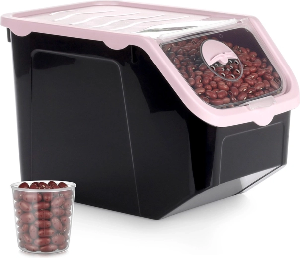 Plastikinis konteineris vaisiams, daržovėms ir biriems maisto produktams su dangčiu, 12 l