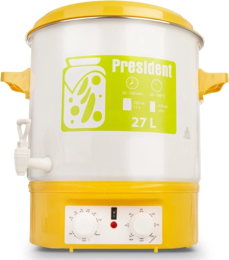 Elektrinis konservavimo puodas President 27 l su čiaupu