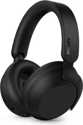 Wireless over-ear Philips headphones with adaptive ANC and replaceable battery