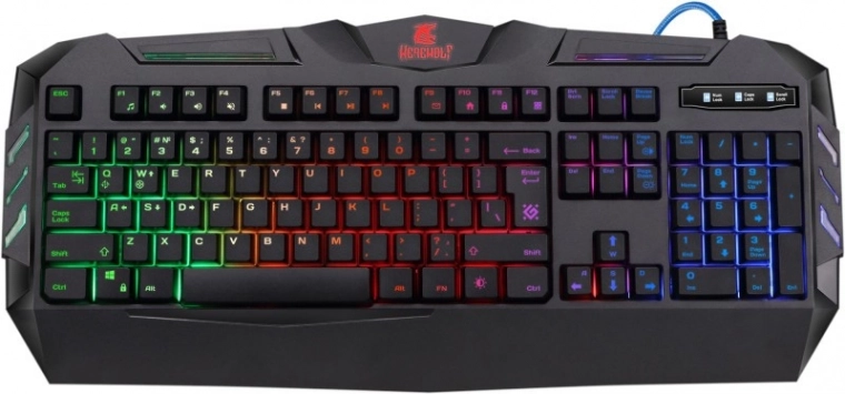 Defender Werewolf GK-120DL gaming keyboard with membrane switches and backlight