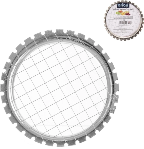 Tinned metal potato and vegetable slicer
