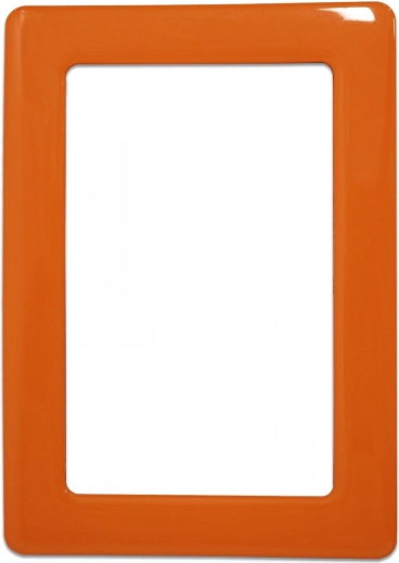 Magnetic self-adhesive frame size 13x8.1 cm - orange