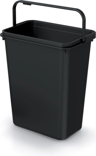 Šiukšliadėžė Systema Basic 10 l iš perdirbto plastiko, juoda