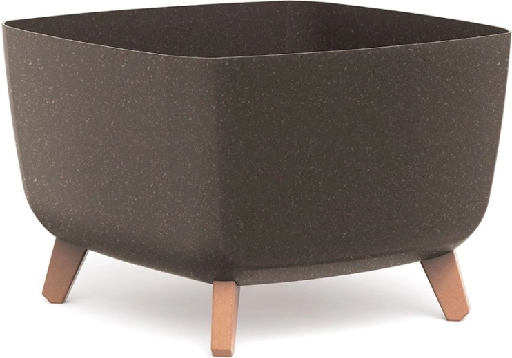 Gracia Square Eco Wood Planter 39 × 39 cm coffee