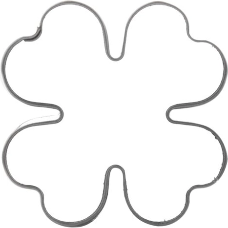 Stainless steel four-leaf clover cookie cutter