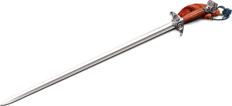 Cold Steel Chinese Leaf Gim kiniškas kardas 84,5 cm su raudonmedžio rankena ir medinėmis makštimis