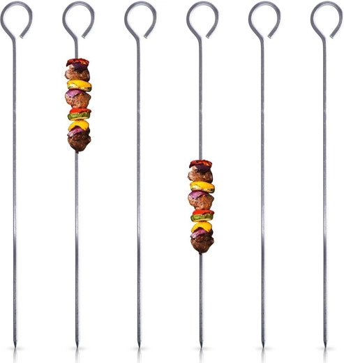 Plieninės iešmeliai šašlykui 23,5 cm, 6 vnt. rinkinys