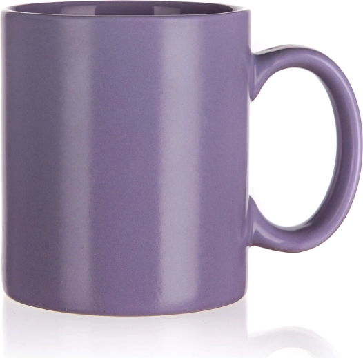 Keramikinis 350 ml puodelis matinės alyvinės spalvos