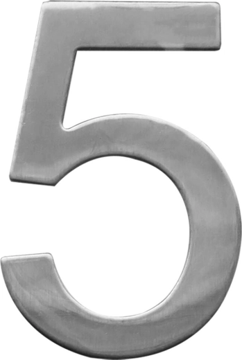 Namo numeris 5 STAR, nerūdijantis plienas, 75 mm