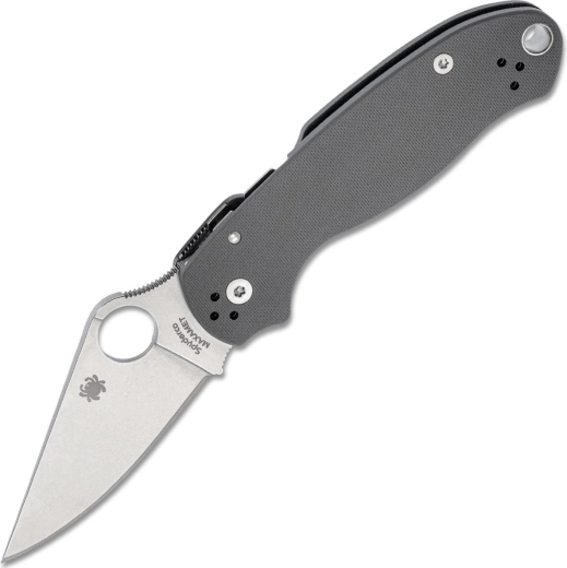 Spyderco Para 3 Maxamet gray pocket knife 7.6 cm with stonewash finish and G10 handle