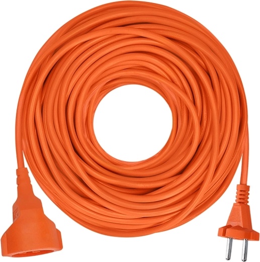 Solight extension lead – connector 30 m, 2 × 1.5 mm², orange
