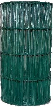 Sodo suvirintas plastiku dengtas tinklas 100×50 mm, aukštis 400 mm, žalias, 15 m