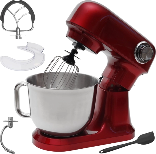 Bauerkraft stand mixer with 5 l bowl, 1500 W, red