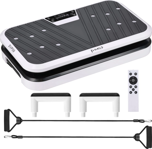 Vibracinė platforma HMS SVP09 su atsispaudimų rankenomis ir Bluetooth