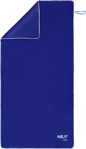 Frotinis mikropluošto rankšluostis NILS AQUA NAR14, tamsiai mėlynas 160 × 80 cm