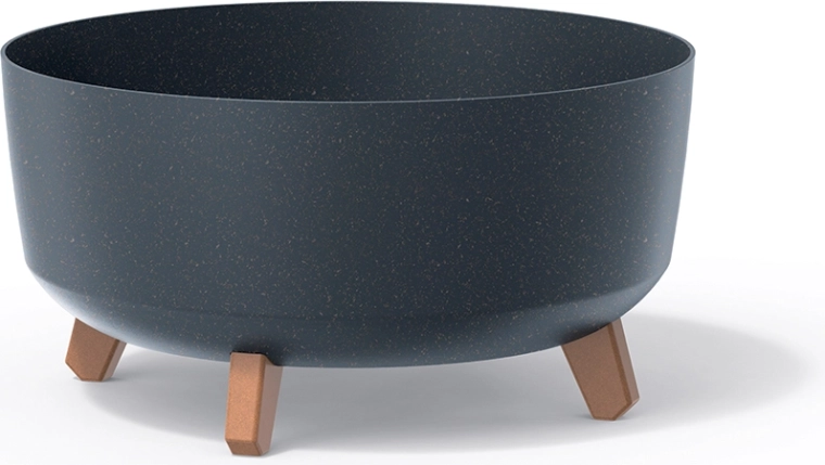 Gracia Low Eco Wood Planter 38 cm – anthracite