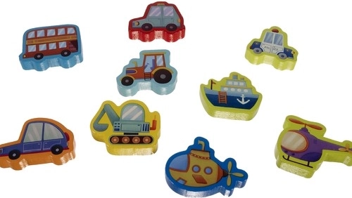 Figūrų rūšiavimas ir transporto priemonių dėlionė