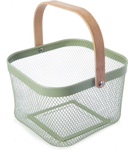 Metalinis laikymo krepšelis GREENISH, žalias, 27 × 24,5 × 17,5 cm