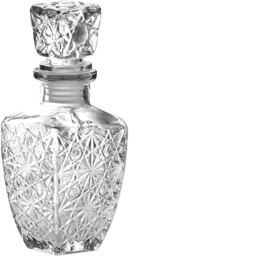 Stiklinė karafė 250 ml su kamščiu