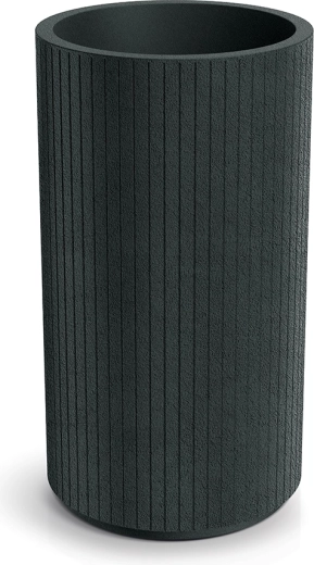 Tall Round Planter Coro Round High 40 cm – dark grey