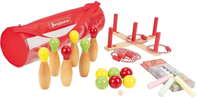 Jeujura medinis lauko žaidimų rinkinys