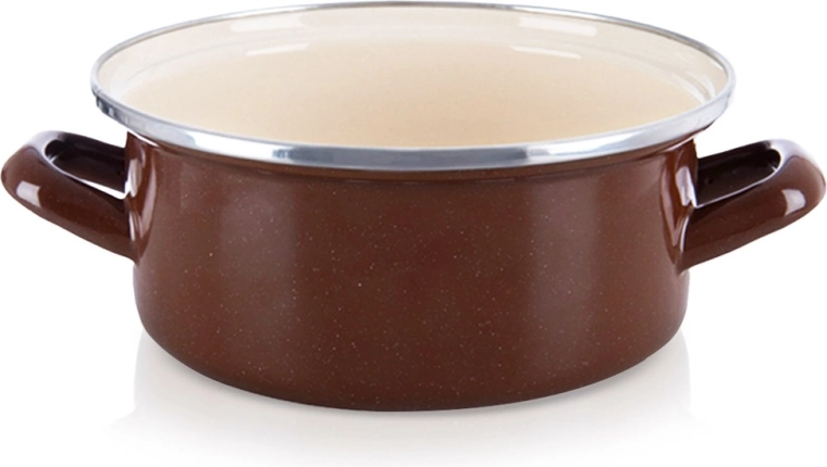 Emaliuotas puodas Brown 18,5 cm, 1,6 l