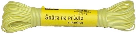 Skalbinių virvė 30 m su plastikine danga – spalvų miksas