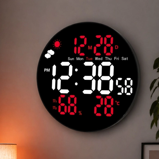 Temperatūra, drėgmė, data ir savaitės diena vienoje vietoje