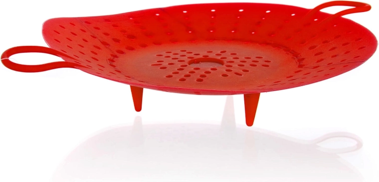 CULINARIA Silicone Steamer 21.5 cm Red