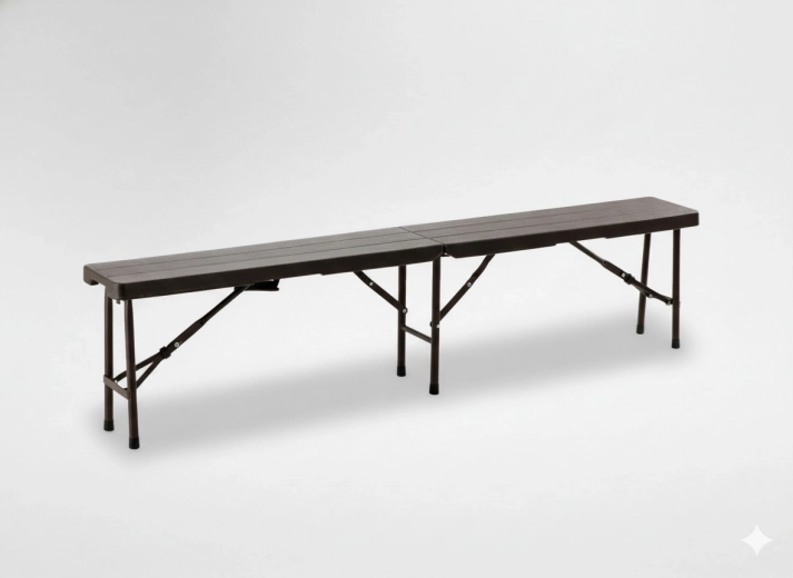 Folding outdoor bench 180 × 25 × 43 cm brown