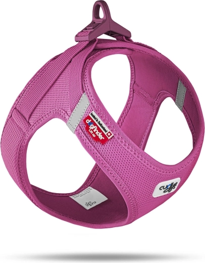 Curli Air-Mesh šunų petnešos su sagtimi, fuksijų spalvos, M (6–9 kg)