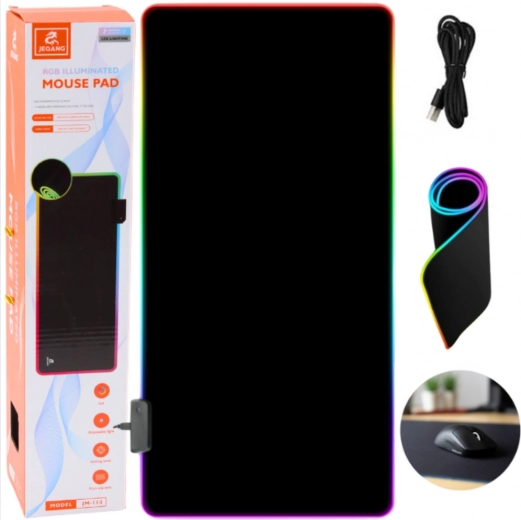 Gaming mouse and keyboard pad with RGB LED backlight 90 × 40 cm