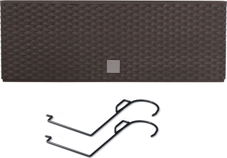 Hanging rattan-style planter box with insert 58 cm, umbra