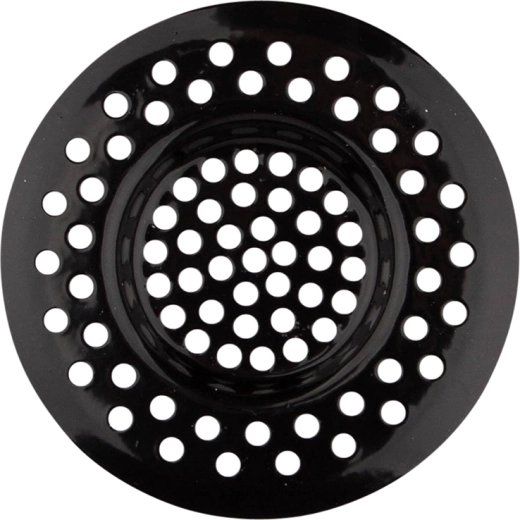 Black coated stainless steel sink strainer, 8 cm