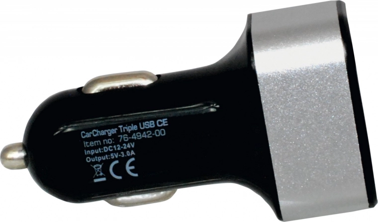 Trys USB prievadai vienalaikiam įkrovimui