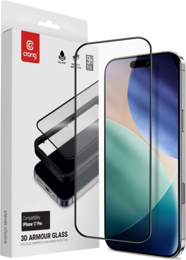 3D Armour Glass tempered camera glass for iPhone 17 Pro with installation frame
